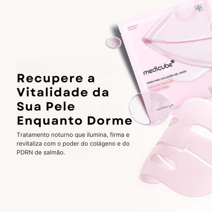 Máscara Facial de Colágeno Rosa com PDRN | KIT com 4