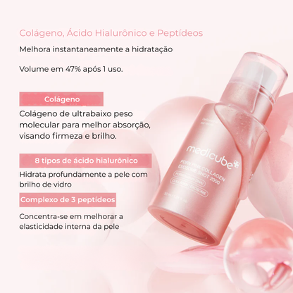 Soro Shot PDRN Collágeno Rosa – Glow e Elasticidade
