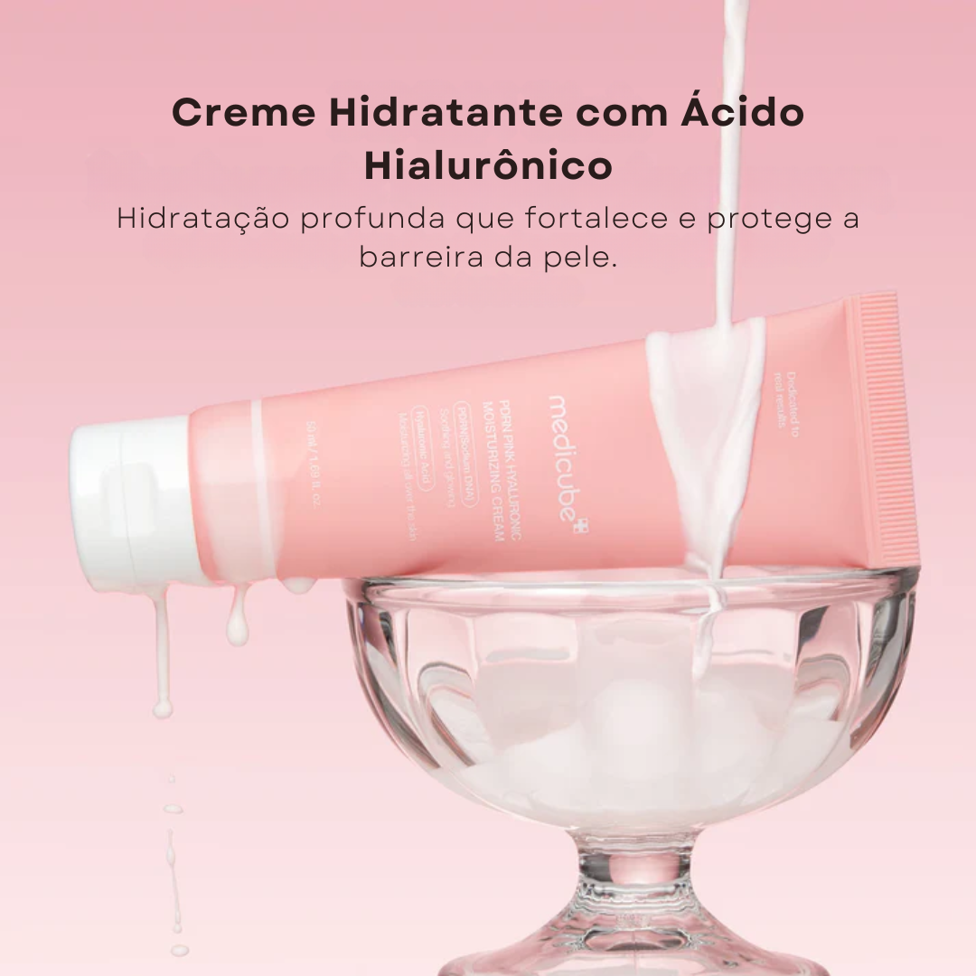 Creme Facial Rosa com PDRN e Peptídeos