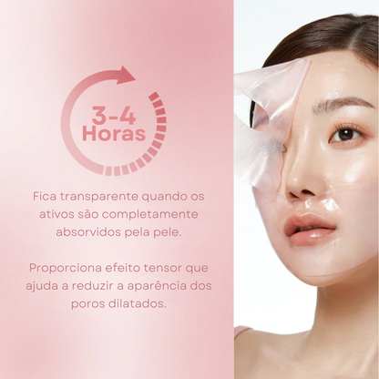 Máscara Facial de Colágeno Rosa com PDRN | KIT com 4