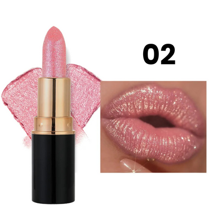 Batom Cintilante com Glitter Hidratante à Prova d'Água