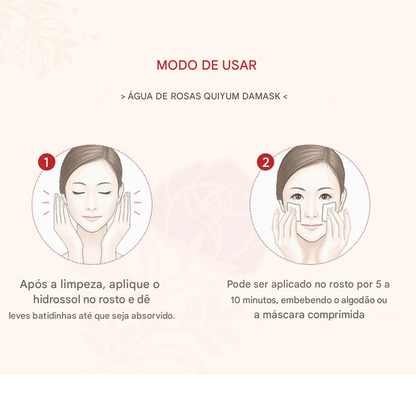 Água de Rosas Damascena – Tônico Facial Natural e Refrescante
