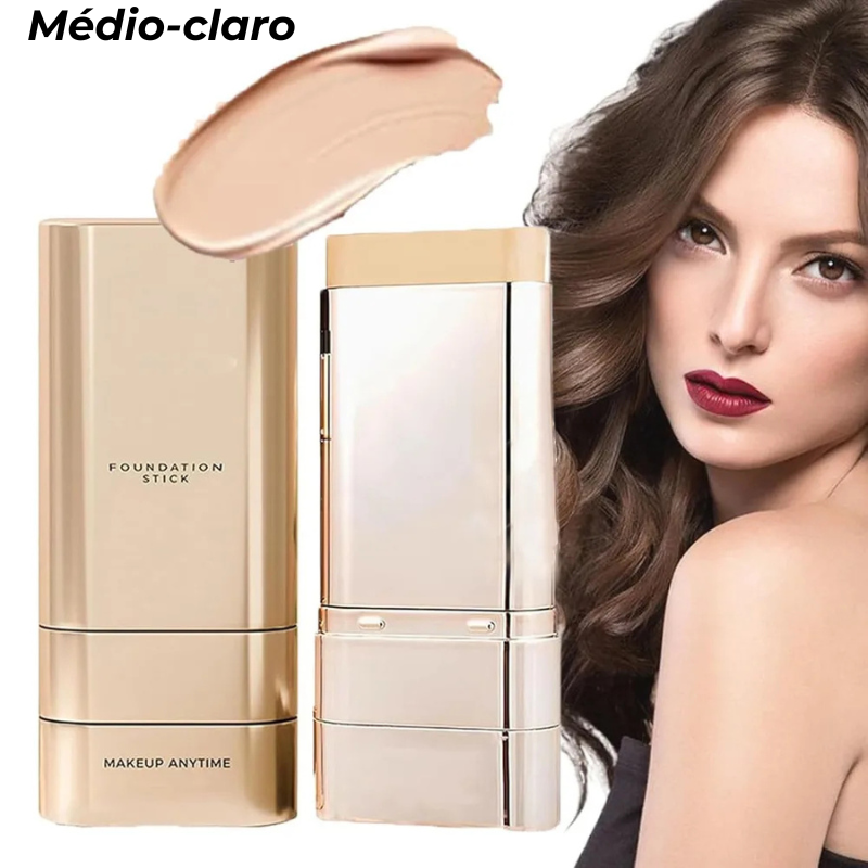 Base Stick Coreana 2 em 1 - Cobertura Impecável com Toque Natural