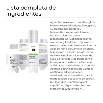 Sérum Calmante com Ácido Azelaico 10% e Ácido Hialurônico